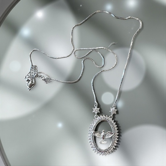 Dove Cubic Zirconia Pendant Necklace - Picture 7 of 16